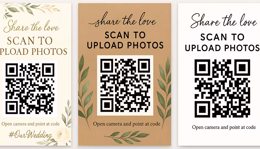 QR codes for wedding pictures
